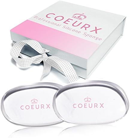 2 Pack Original Silicone Makeup Sponge with (Gift Box) - Best Beauty Blender for Foundation, Creams, - Makeup Applicator for Contour, Concealer - Similar to Molly Cosmetics Silisponge - by CoeurX