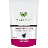 VetriScience Laboratories Vetri Liver Canine, 60 Bite Sized Chews - Supports Healthy Liver Function in Dogs