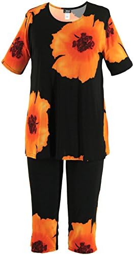 Jostar Womens Stretchy Capri Pants Set 