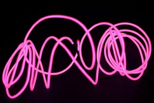 9ft 3m Pink Color Optional Neon Glowing Strobing Electroluminescent Wire/el Wire