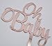 Oh Baby Cake Topper, Baby Shower, Gender Reveal Party Decorations Rose Gold