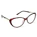 PenSee Womens Oval Cat Eye Retro Eyeglasses Frame Clear Lens Glasses (Red)
