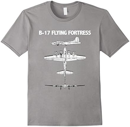 Men's B-17 Flying Fortress T Shirt 2XL Slate