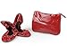 Sidekicks Womens Foldable Patent Leather Ballet Flats with Carrying Case