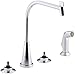 KOHLER K-7779-K-CP Triton Kitchen Sink Base Faucet, 12-1/4-Inch Spout Height, Polished Chrome (Handles Not Included)