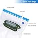 Sous Vide Bags Kit for Anova Cookers-15 Reusable BPA Free Food Vacuum Sealed Bags,1 Hand Pump, 2 Bag Sealing Clips and 2 Sous Vide Clips, Easy to Use, Practical for Food Storage & Cooking