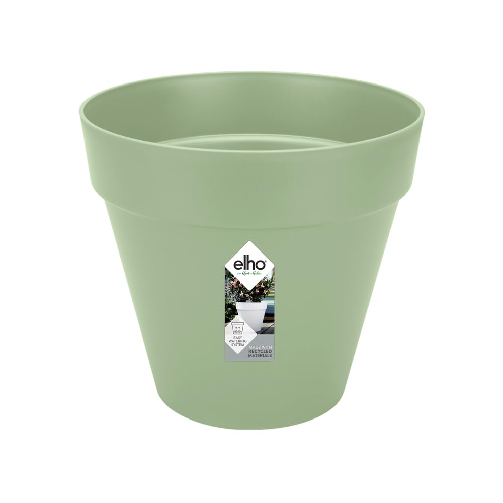 elho Loft Urban Round 20 - Flower Pot for Outdoor - Ø 19.3 x H 17.5 cm - Green/Pistachio Green