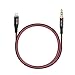 Compatible With 3.5MM Car Audio Cable Male Aux Cord Compatible with iPhone XR/X/8/7/6/6s Plus/SE/5c/5s Home Stereo Headphones Red
