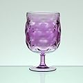 QG Set of 8 Colorful Stackable 12 oz Acrylic Plastic Drinking Glass Tumbler Set Purple