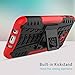 Galaxy J7 V Case, Galaxy J7 Prime Case, Galaxy J7 Perx Case, Galaxy J7 Sky Pro / Galaxy J7 Halo Case, OEAGO Samsung Galaxy J7 2017 Case Tough Rugged Dual Layer Protective Case with Kickstand - Red