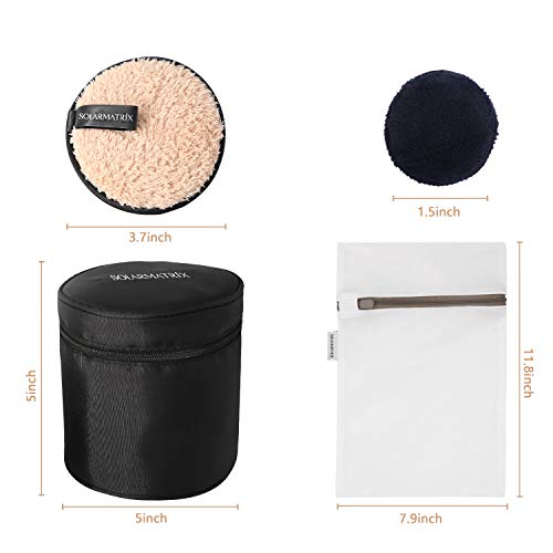 Reusable Makeup Remover Pads: 7-Pack (3.7inch) Coming with Laundry Bag, Travel Bag and 3 Eye Pads - Soft Chemical-free Facial Cotton Pads- Perfect for Facial Cleansing