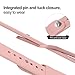 UMTELE Soft Silicone Replacement Strap with Rose Gold Frame for Fitbit Blaze Smart Fitness Watch, Large, Pink