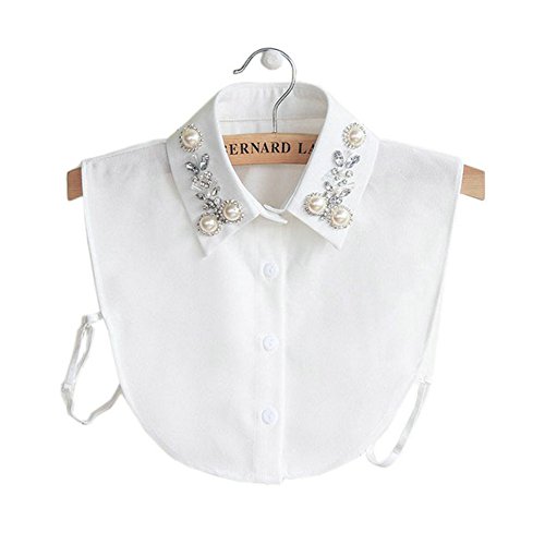 Joyci Diamond Pearl False Collar Peterpan Fake Collar Half Shirt Dickey