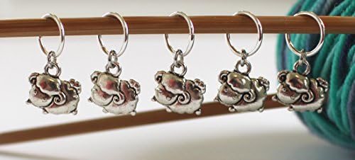 Set of 5 Sheep Stitch Markers for Knitting