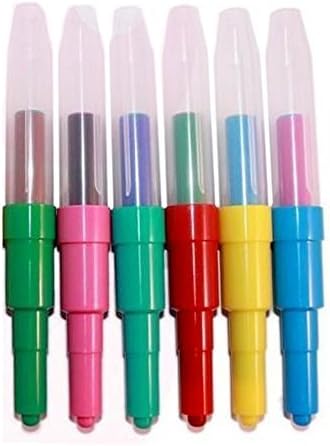 Gberry Set of 6 Color Spray Blow Pens with 3 Stencils for Kids &amp; Children â€“ Drawing Arts &amp; Crafts School Stationery (Colors may vary)