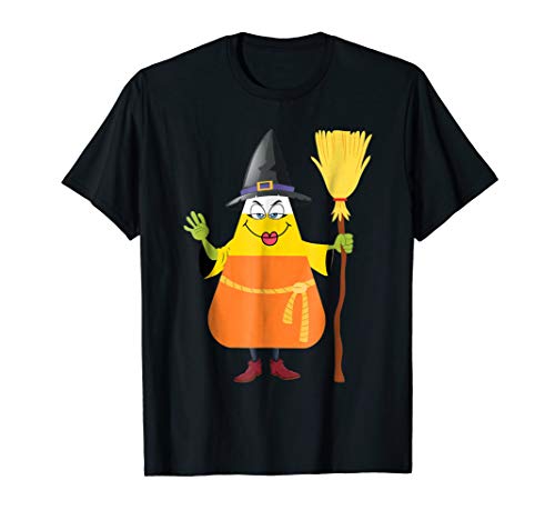 Candy Corn Witch T-shirt Funny Witches Trick Or Treat Tee