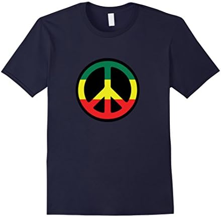 Mens Anarchist REGGAE PEACE Symbol Retro Rasta Tee Shirt tshirt 3XL Navy