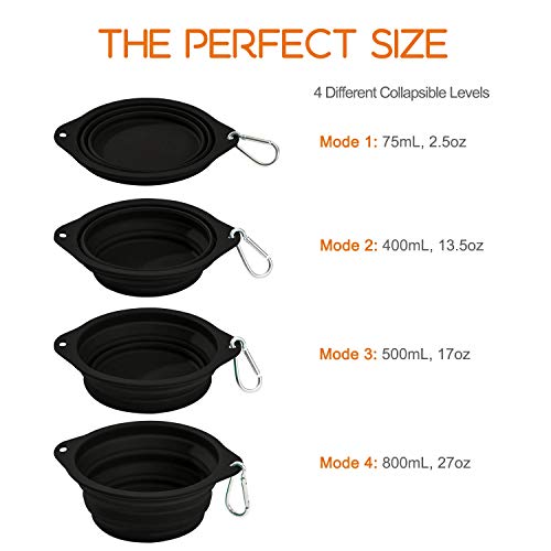 CFMOUR Collapsible Dog Bowls, 2Pack Portable Water Bowl for Dogs Cats