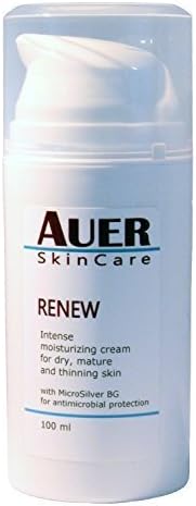 Auer Renew Cream 100 ml - Intense moisturizer for dry, mature and thinning skin with MicroSilver BG for antimicrobial protection by Auer SkinCare