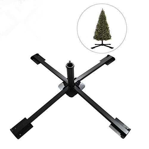 SANDEGOO Christmas Tree Stand, Holiday Article Foldable Artificial Christmas Tree Metal Ornament Holder Universal Model Adjustable (Black) - Thumbnail 5