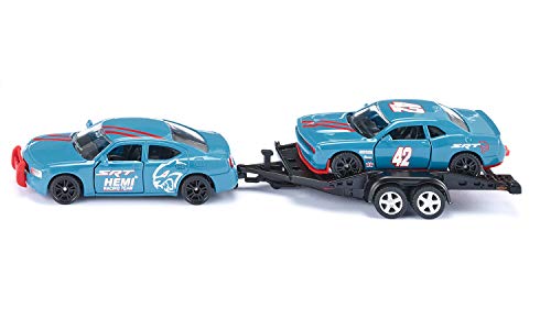 siku 2565, Dodge Charger mit Dodge Challenger SRT Racing, Himmelblau, Metall/Kunststoff, 1:55, Öffenbare Türen