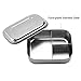 Stainless Steel Food Container Bento Storage Lunch Box, 3 Compartments Design Perfect for Picnic Box Healthy Snacks, Dishwasher Safe