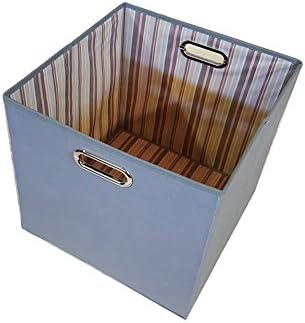 HEATHER GREY 11X11X11 FOLDING STORAGE BIN BY ALEXI RICCI STORAGE WITH STYLE