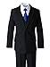Spring Notion Big Boys' Modern Fit Dress Suit Set 12 Black w/Royal Blue Tie