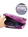 Holly LifePro 2pcs of set Elegant PU Leather Handy Cosmetic Pouch Clutch Makeup Bag Travel Accessory Organizer toiletry bag Purple