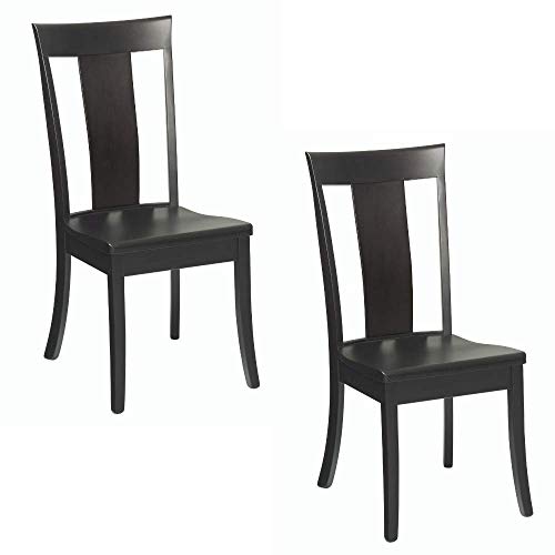 Amazon Com Dutchcrafters Amish Cosette Black Dining Chairs