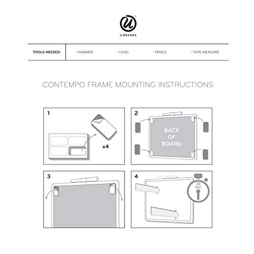U Brands Magnetic Dry Erase 3 in 1 Calendar Board 16 X 20 Inches MOD