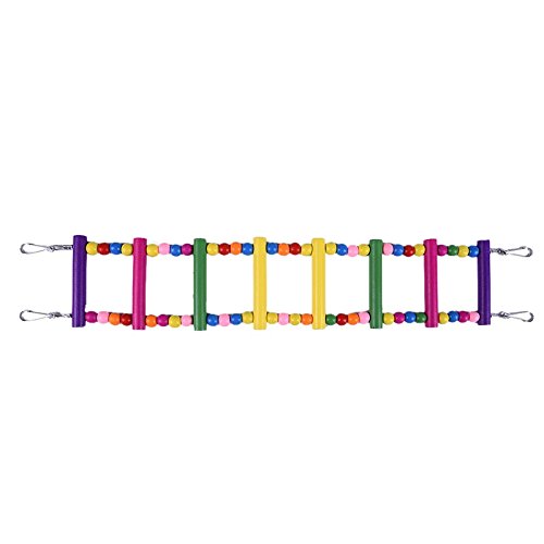 image for Parrot Wooden Bird Ladder Cage - HapaUS Pet Toys for Parakeets Cockati