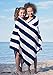 Consumable Depot %100 Cotton, Cabana, Stripe Designed Beach, Bath, Pool, Towel, Made in Turkey (Black White)