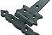 Black Wrought Iron Strap Hinges Spear Tip Rustproof Finish Classic Antique Style Set Of 4