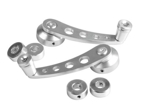 Alchemy Parts Car Window Winder Crank Handle Wagon Door Front or Rear Aluminum Universal Ideal for Classic Car Van Pick Up Truck 2pcs