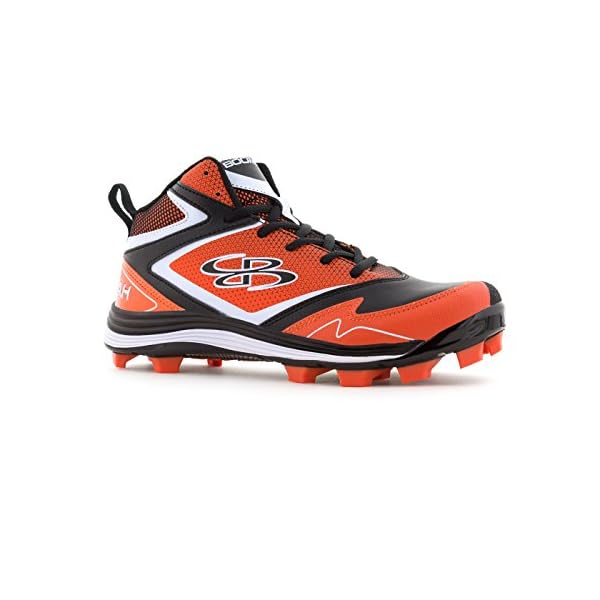 Softball Cleats Black And Orange Baseball Cleats Tanel 360 RPM 2G