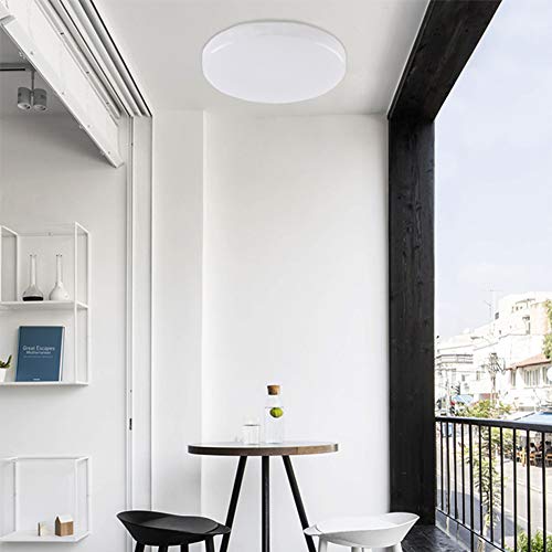 LED Ceiling Lamp, OOWOLF Modern 22W Led Ceiling Light Fixture Ultra Thin 11.8in IP44 Waterproof 1900LM 4500K Natural White for Bathroom Bedroom Kitchen Living Room Dining Balcony Corridor