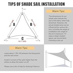 Neween Shade Sail, 6'7''x 6'7''x 6'7'' Sun Shade