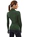 PattyBoutik Women V Neck Empire Waist Knit Top (Medium Green M)