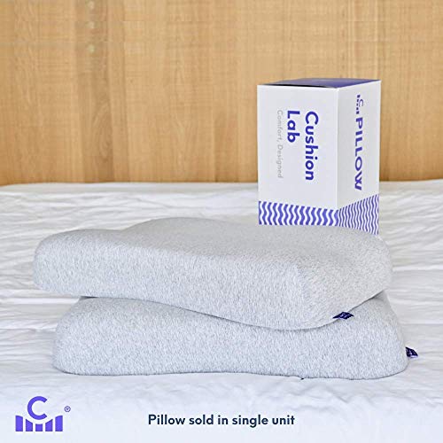 Cushion Lab Plush Comfort Gel Infused Memory Foam Contour Pillow - Gently Conform to The Head & Cradles The Neck in Soft Feel Comfort, Orthopedic Design Ergonomic Pillow for All Sleepers, CertiPUR US - Thumbnail 6