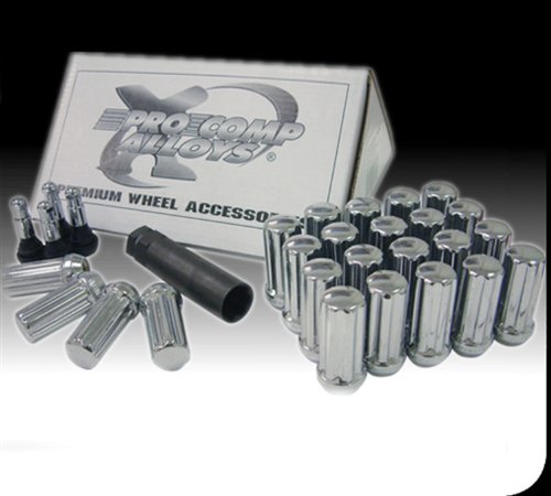 Click Here to See More Images Pro Comp Wheels 21134B Lug Nut Kit Incl. Lug Bolts/Tool Size 12x1.50mm Bolt Pattern 5/6 Lug Black Lug Nut Kit
