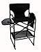 World Outdoor Products Professional Edition Tall Directors Chair, Side Table, Drink, Cell Phone, Document Holder, Removeable Logo Patches, Storage Net.