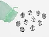 Vilmain Pewter Cross Pocket Tokens, Bag of 10