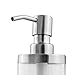 Seafulee Refillable 8.8 Oz Liquid Soap or Lotion Dispenser Free Rust Brushed Nickel Stainless Steel & Clear Acrylic Body for Bathroom or Kitchen Countertop