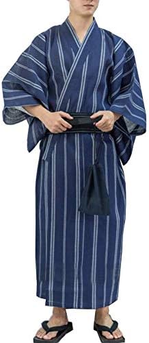 Web限定 温泉浴衣 メンズ ゆかた ドレスサイズl C1ドレッシングメンズ日本の浴衣日本の着物ホームローブパジャマ 簡単着付け