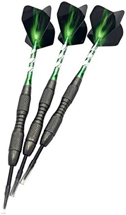 yaoyao Darts 3Pcs/Set Standard Steel Tip Darts Professional Hard Type Tungsten Set Aluminum Green Shafts Darts Flights Games Indoor Outdoor Sports