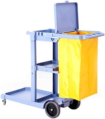 Commercial Cleaning Janitorial Cart 3 Shelf w/ 25 Gallon Vinyl Bag Covered