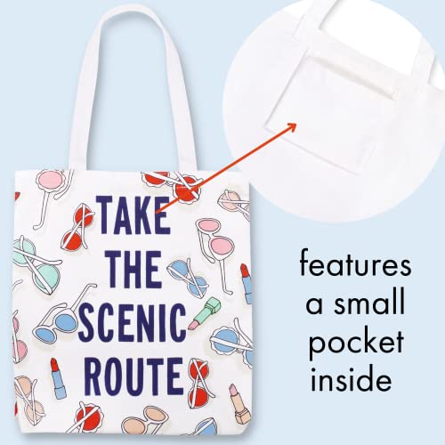 Kate Spade New York Canvas Book Tote, Large Shoulder Bag, Cute Tote for