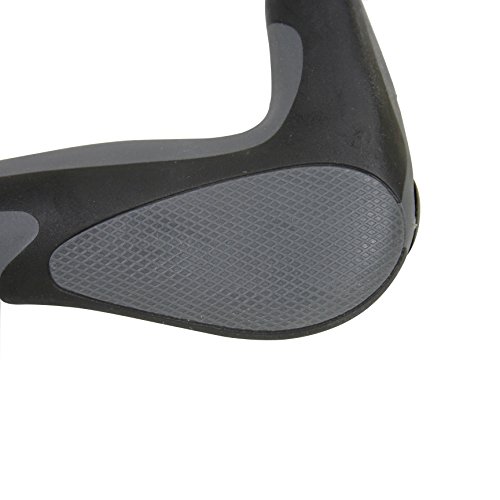 VELO VLG-849AD3 Black/Gray Gel Bicycle MTB Mountain Bike Horn Ergonomic Grips Handlebar Comfort Protector