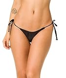 COQUETA Brazilian Sexy Bikini Bottom Separates Swimwear TEENY Thong BLACK-LARGE